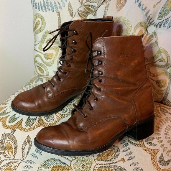 Blondo Shoes - BLONDO Canada Brown Leather Lace Up Boots Vintage